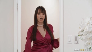 Mina Luxx playing with the dildo was caught by Lexi Luna