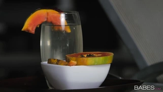 Bianca Resa rides big black boner with her shaved pussy