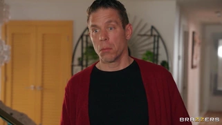 Busty mom CJ Miles is sucking two cocks