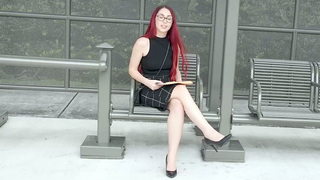 Leo Babe is getting picked up outdoors