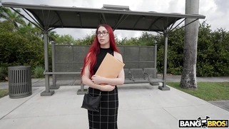 Leo Babe is getting picked up outdoors