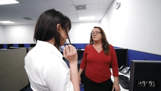 Sasha Pearl gets facialed after riding cock