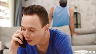 Lisa Belys is sucking cock behind her BF's back