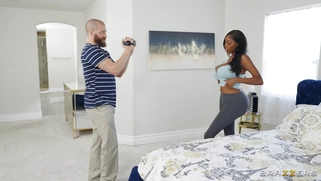 Lia Lovely gives blowjob to Xander Corvus