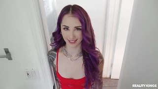 Valerica Steele is sucking gargantuan black cock in POV