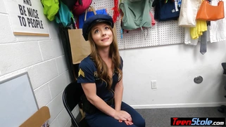 Petite teen fake cop Mira Monroe fucked