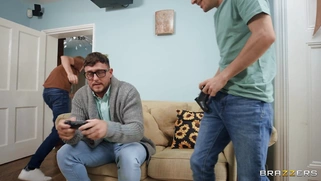 Angel Wicky is sucking Danny D's huge cock