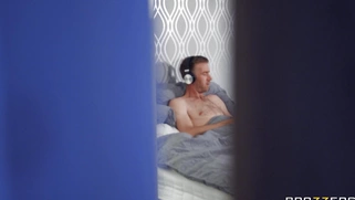 Evangeline Love is sucking Danny D's giant cock