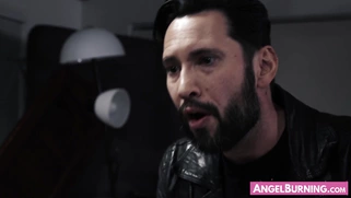 Goth stunner Katrina Jade riding cock at her workplace