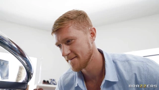 Sandy Love gets fucked by Oliver Flynn standing in the store