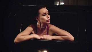 Aidra Fox getting licked as her head hanging out of car window