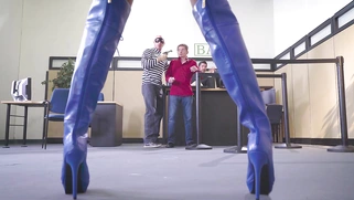 Peta Jensen disarmed the robber with her super big tits