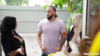 Jenna Starr and Roxie Sinner are sucking black dick in POV