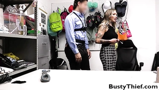 Tattooed busty milf Ava Stone please the officer