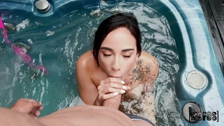 Gaby Ortega is sucking big cock in POV