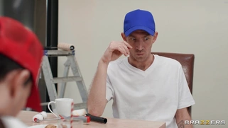 Louise Lee is fucking and sucking under the table