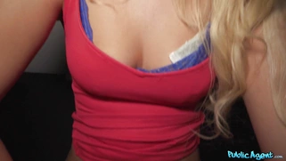 Blonde Anna Khara rides hard dick in POV