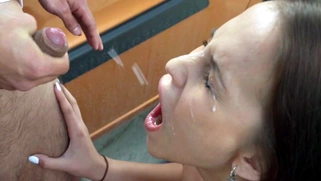 Jennifer Mendez gets facialed by Goran Abramovic outdoors