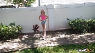 Jojo Austin is getting picked up outdoors