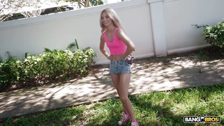 Jojo Austin is getting picked up outdoors