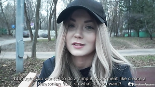 Picked up blonde loves to ride cock