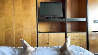 Nerdy blonde next door sucks a cock