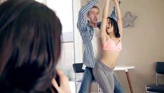 Holly Hendrix gets ass fucked by Danny D as his gf Mandy Muse is none the wiser