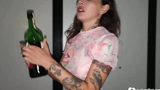 Brunette gets [censored] while I fuck her