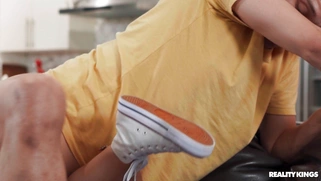 Miss Raquel, Violet Gems and Johnny Love in 3way