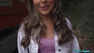 Ariana Van X is sucking cock in POV outdoors