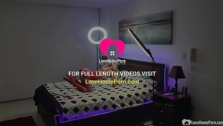 Stepsister in red lingerie gets pounded hard