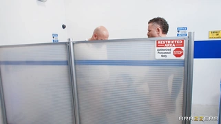 Ameena Green is sucking two big cocks