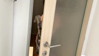 Horny milf rubs her incredibly large boobs