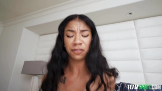 Ameena Green slides her pussy on hard prick