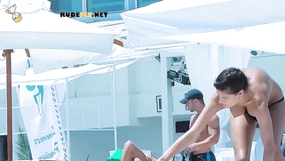 Hot beauty nudist teen caught on a [censored]