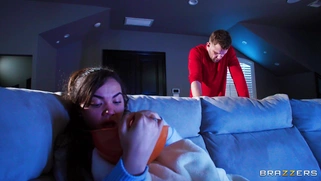 Aviana Violet is sucking Vince Karter's cock