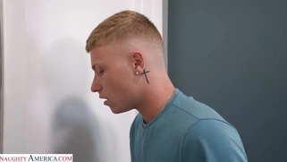 Kelsey Kane on her knees is sucking cock