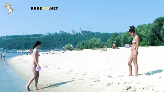 Hot nudist teen filmed by voyeur