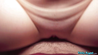 Marsianna Amoon rides hard rod with her shaved pussy in POV