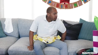 Lesbians Kira Noir and Lily Lou have fun