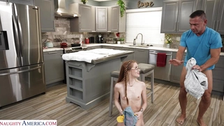 Explicit Kait gets facialed by Peter Fitzwell