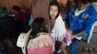 Claire Black gets her pussy pounded standing