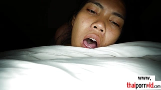 Amateur Thai MILF satisfying a farang