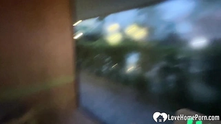 Sucking off a random guy in the sauna