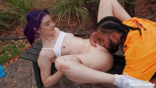 Spiraling Spirit gets banged by James Angel outdoors