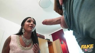 Yasmina Khan gives hot blowjob to Michael Fly