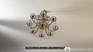 Interrupting her with my massive hard dick