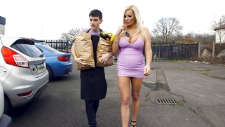 Busty MILF Michelle Thorne seduces the store’s employee