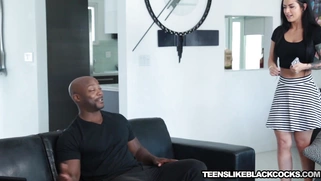 Sexy babe Katrina Jade gets her pussy stuffed with BBC