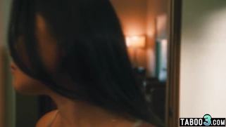 Old prof surprising a petite asian teen